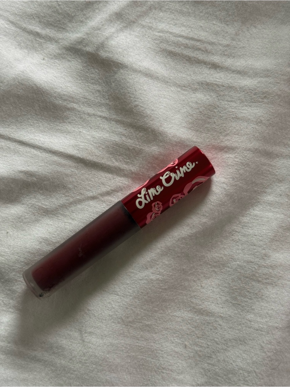 Lipstick on fabric